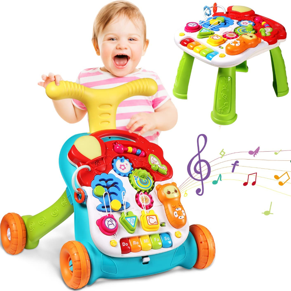 Adaptive 5-In-1 Baby Musical Stroller With Musical Table For Developmental Growth - Image 14