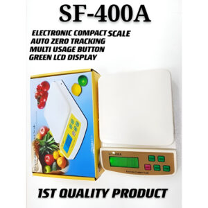 SF-400A Digital Kitchen Scale – 10kg/1g Precision with LCD Display & Dual Power Options