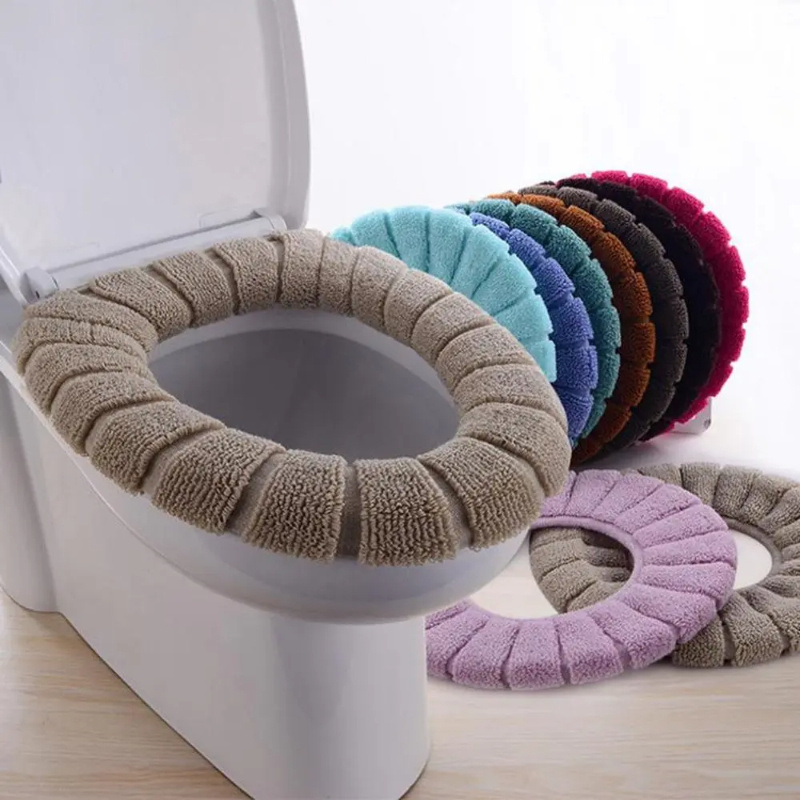 Multi-Color Soft And Comfortable Easy Washable Toilet Seat Cover - Image 8