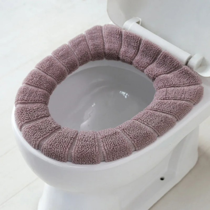 Multi-Color Soft And Comfortable Easy Washable Toilet Seat Cover - Image 4
