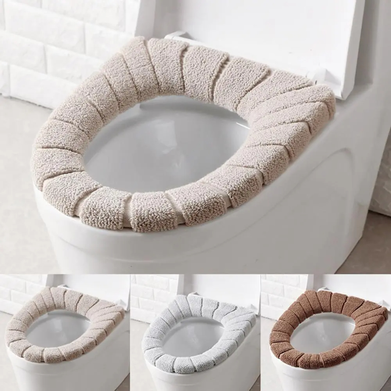 Multi-Color Soft And Comfortable Easy Washable Toilet Seat Cover - Image 2