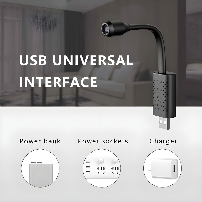 Portable V380 Pro 2MP 1080P HD USB Surveillance Camera With Rotatable Gnoose Neck, Motion Detection (WiFi & Hotspot) - Image 4