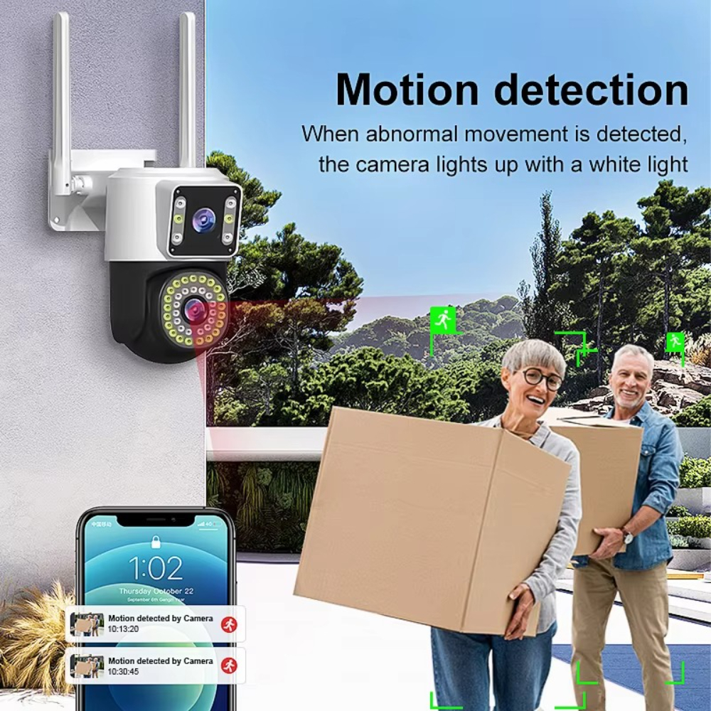 V380PR0 4K ULTRA HD Dual Lens Wifi PTZ Camera with Night Vision, Two-Way Audio, and AI Human Motion Tracking for Comprehensive Surveillance - Image 4