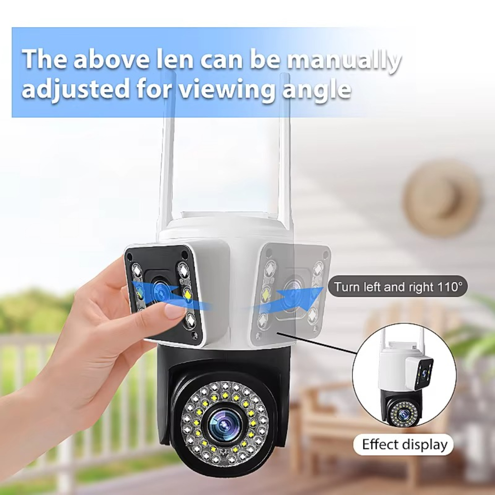V380PR0 4K ULTRA HD Dual Lens Wifi PTZ Camera with Night Vision, Two-Way Audio, and AI Human Motion Tracking for Comprehensive Surveillance - Image 2