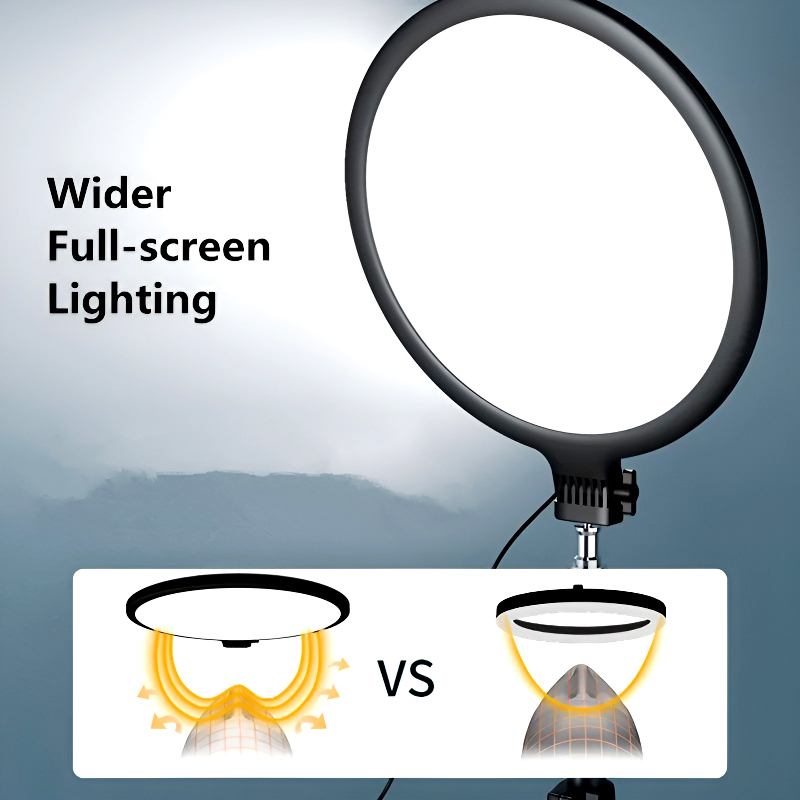 NP-26 NeePho 26 CM LED Soft Ring Light with 360° Rotating Pan Tilt and Three Color Temperature Modes - Image 11