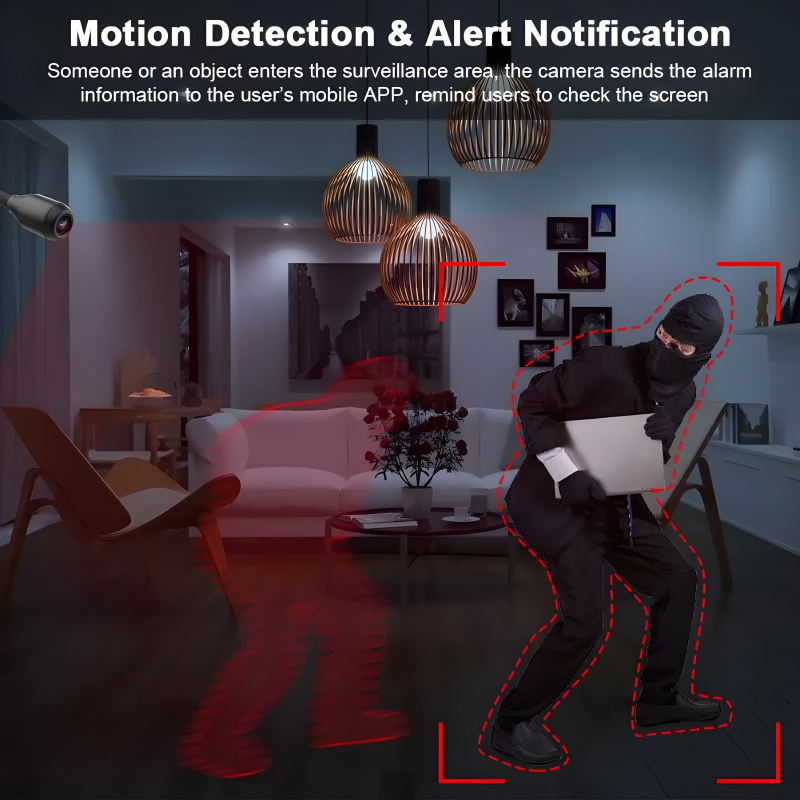 Portable V380 Pro 2MP 1080P HD USB Surveillance Camera With Rotatable Gnoose Neck, Motion Detection (WiFi & Hotspot) - Image 8