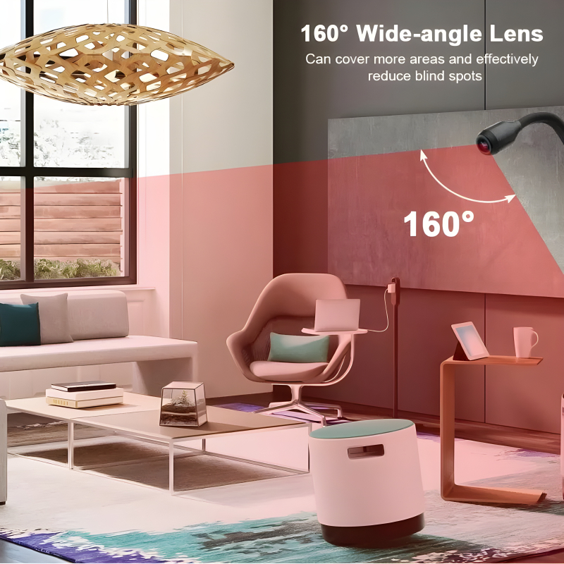 Portable V380 Pro 2MP 1080P HD USB Surveillance Camera With Rotatable Gnoose Neck, Motion Detection (WiFi & Hotspot) - Image 7