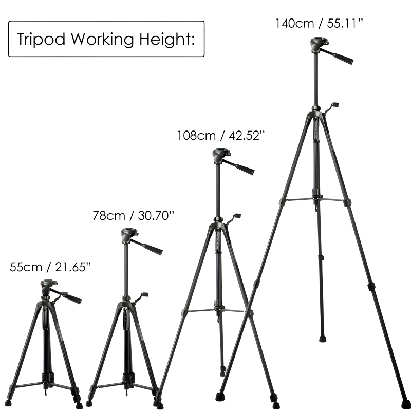 T-3520 Multi-Functional Professional Portable Tripod Stand For Mobile Phones, DSLR Cameras And Video Camcorders - Image 4