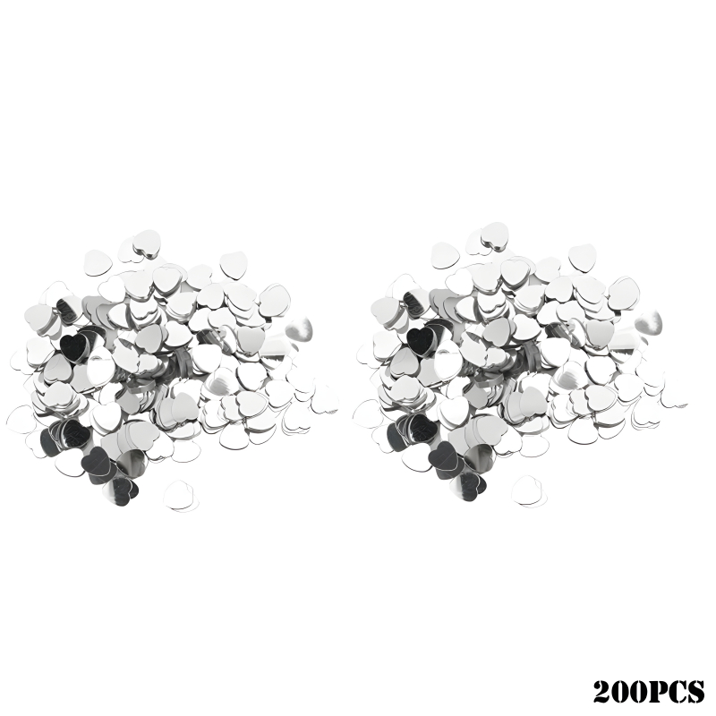 200 Pieces Mini 3D Heart-Shaped Acrylic Mirror Wall Stickers For Decorative Home Enhancement - Image 8