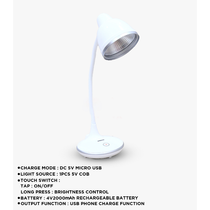 JPN-1301 Sogo Rechargeable Table/Desk Portable And Stylish Lamp - Image 10