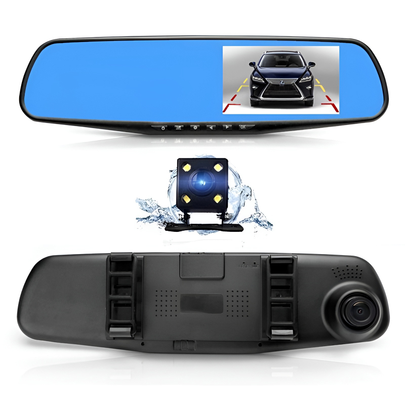 Full HD 1080P Dual Mirror Camera With 4.5″ TFT LCD Crystal-Clear Recording Vehicle Blackbox DVR - Image 8