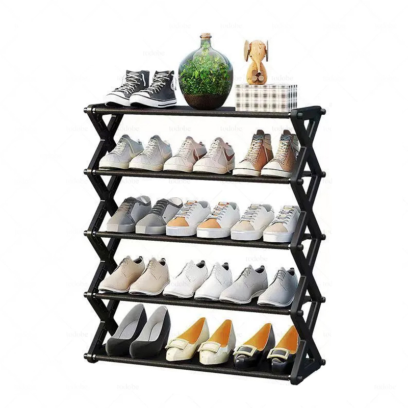 5 Layers X-Type Foldable Fashion Shoe Organizer Stand - Image 5