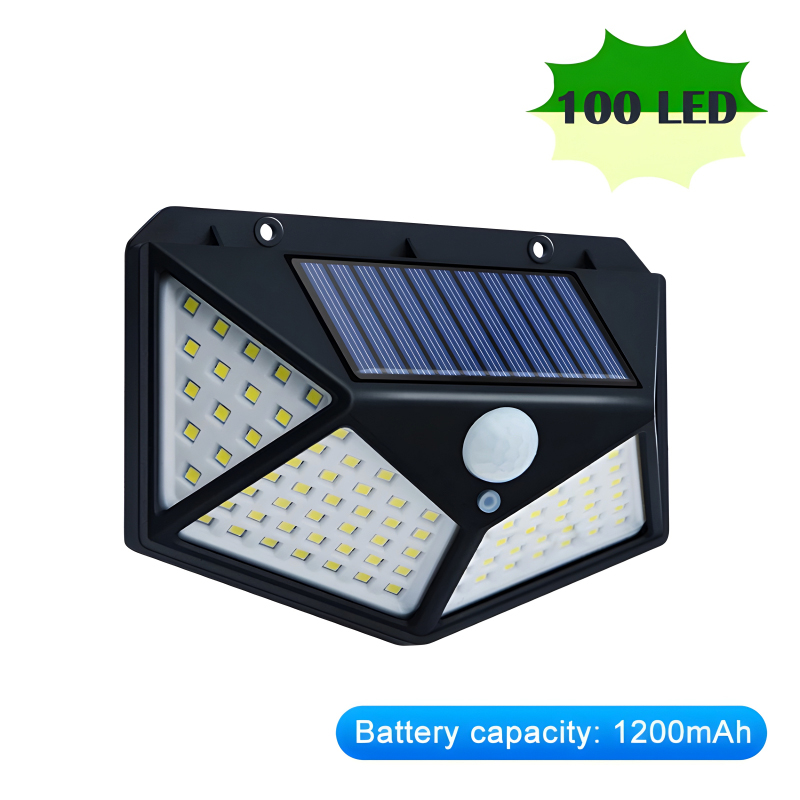 100 LEDs Rechargeable Motion Sensor Solar Interaction Waterproof Wall Lamp - Image 23