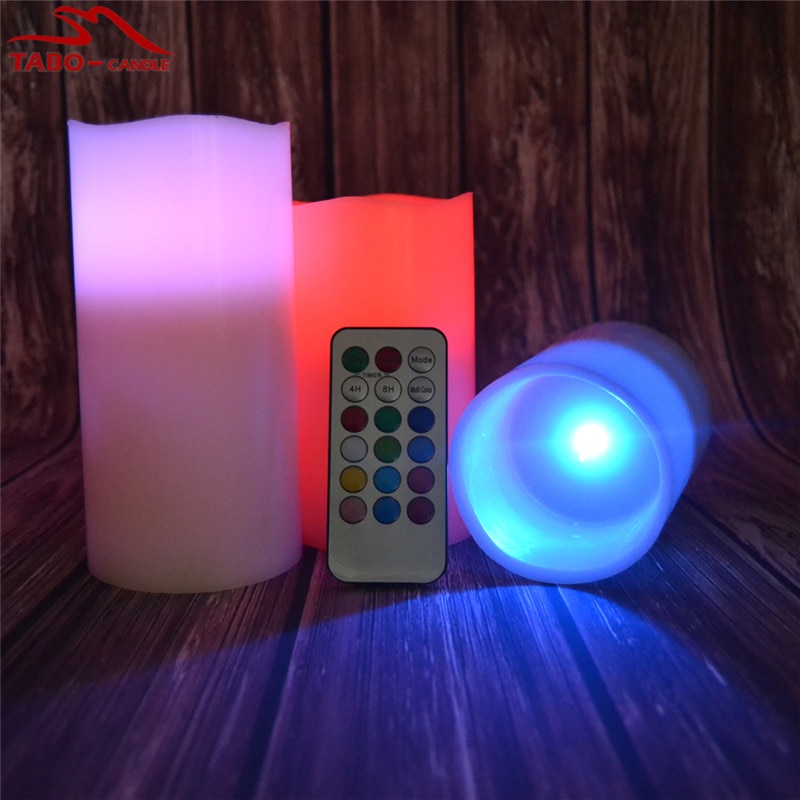 7.5cm/11.5cm/15cm Height Power Simulation Candle Night Light Timing Color Changing Led With Remote - Image 13