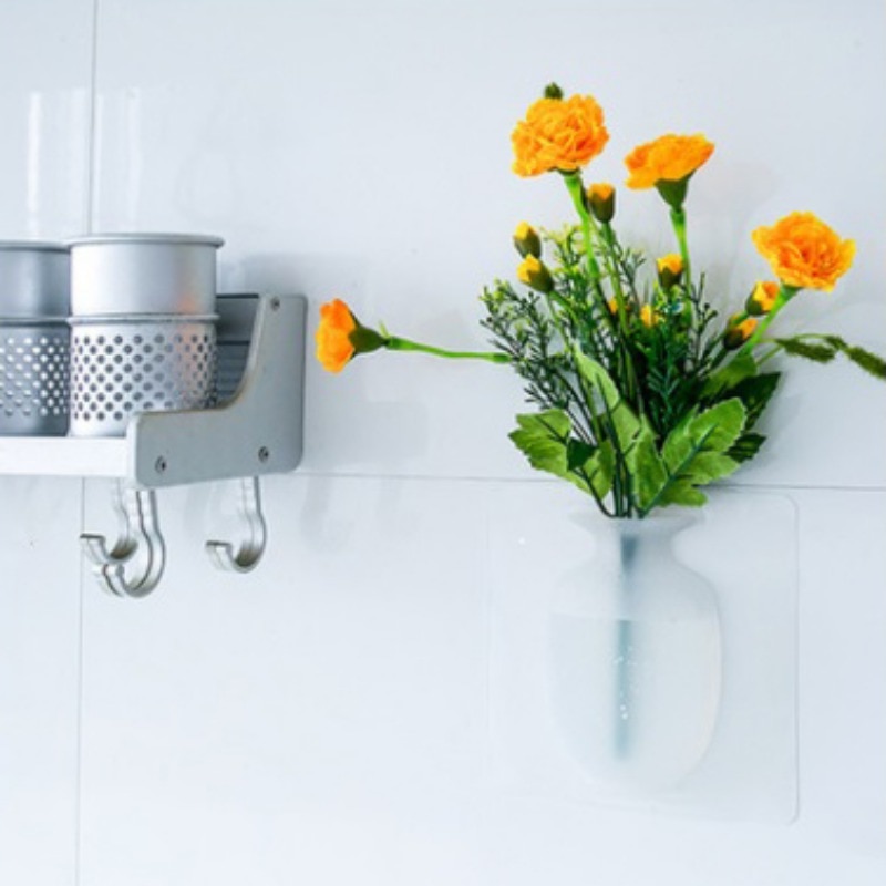 4 PCs Sticky Vase Wall Mounted Plant Holder Decorative Flower Display Vase Wall Decor - Image 12