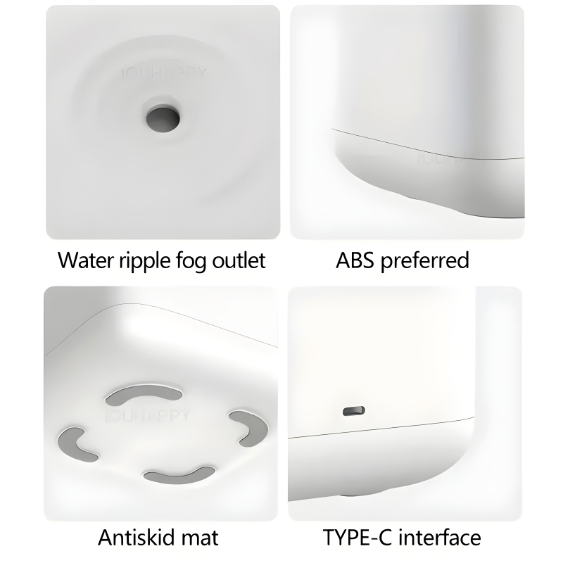 600ml Anti-Gravity Cool Mist Humidifier With Clock & Aroma Diffuser For Office And Bedroom - Image 17