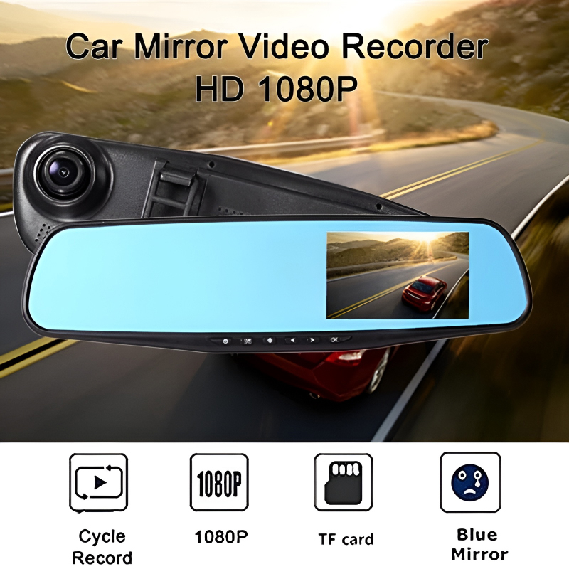 Full HD 1080P Dual Mirror Camera With 4.5″ TFT LCD Crystal-Clear Recording Vehicle Blackbox DVR - Image 9