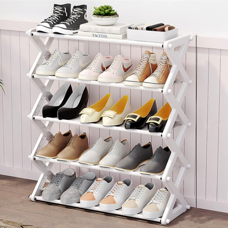 5 Layers X-Type Foldable Fashion Shoe Organizer Stand - Image 8
