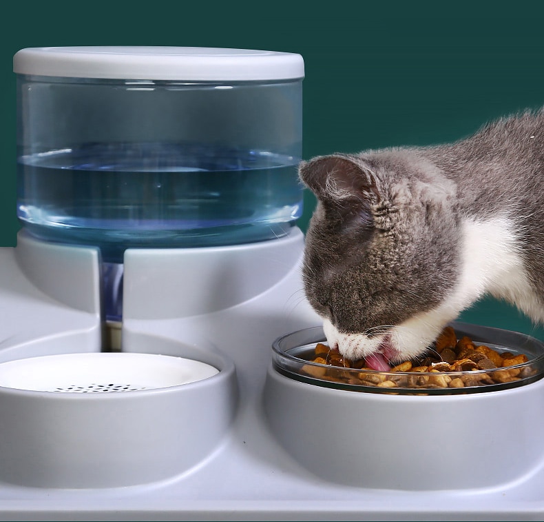 1.8L Automatic Water Dispenser And Pet Food Bowl Set - Image 2