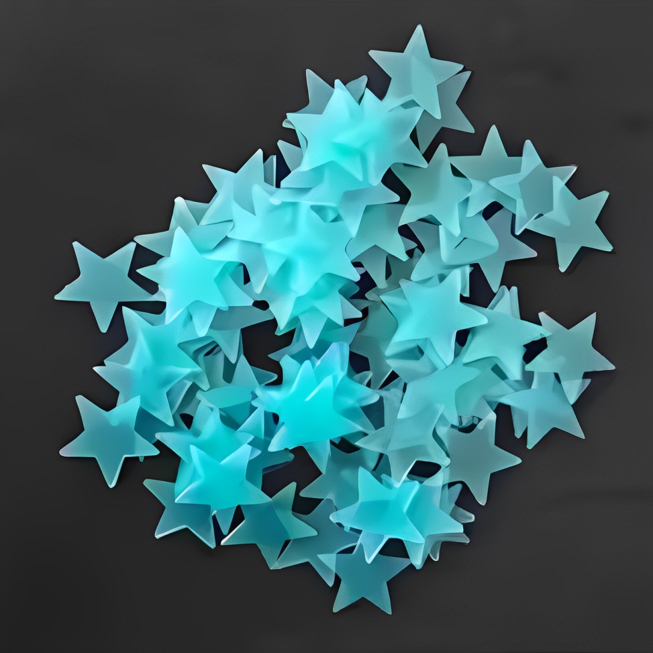 Pack Of 4 x 100 Pcs Glow In The Dark Stars Wall Stickers - Image 12