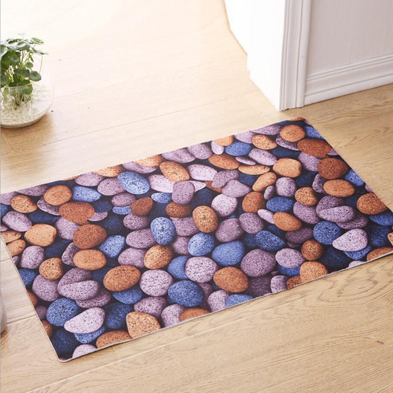 Cobblestone Entrance Doormat Welcome Kitchen Carpet Non-Slip Bathroom Floor Water Absorption Carpet - Image 3