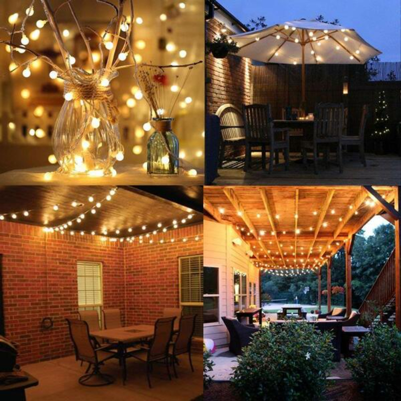 5M LED String Fairy Lights With 50 Ball Shaped Bulbs For Home And Outdoor Decoration - Image 6