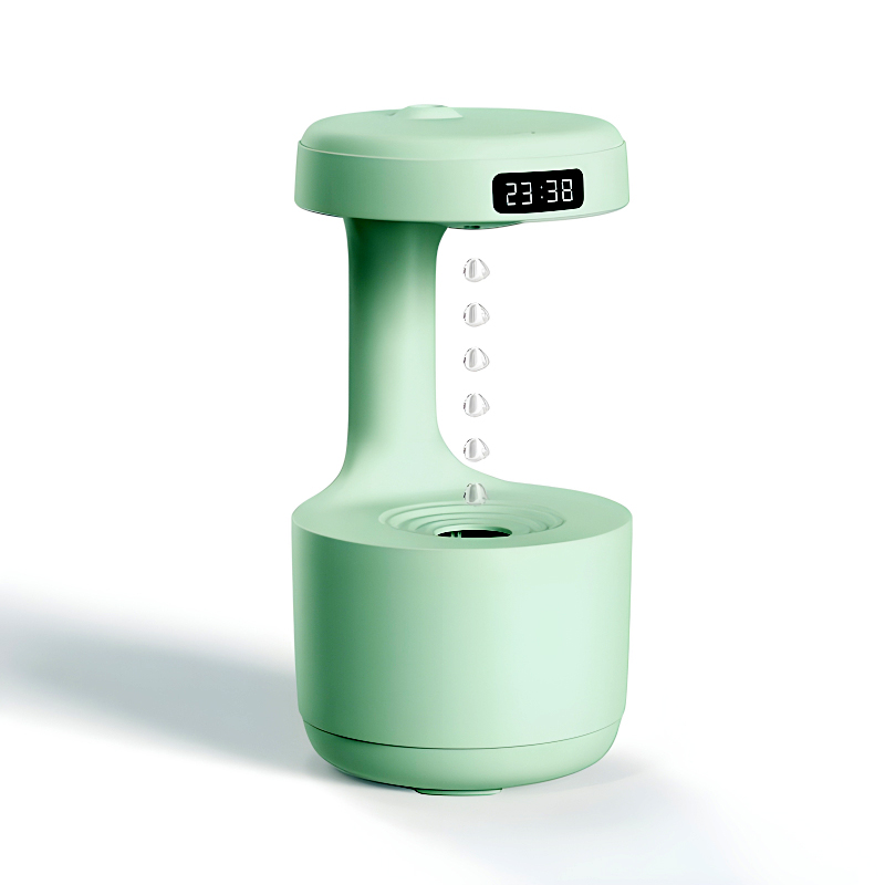 600ml Anti-Gravity Cool Mist Humidifier With Clock & Aroma Diffuser For Office And Bedroom - Image 5