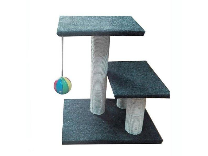 3-Layer Cat Climbing Tree Scratching Post Board And Hanging Toy - Image 3