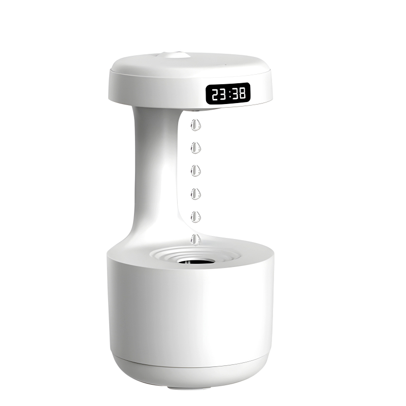600ml Anti-Gravity Cool Mist Humidifier With Clock & Aroma Diffuser For Office And Bedroom - Image 3