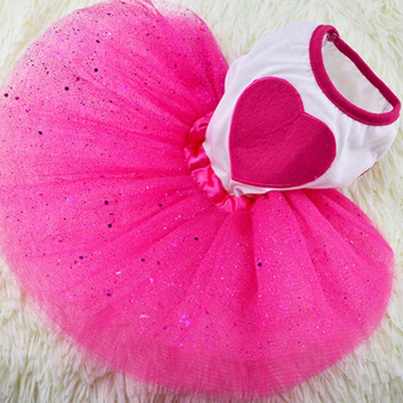 Cat/Dog Clothes Red Heart Cat Dress Skirt Wedding Dresses Spring - Image 6