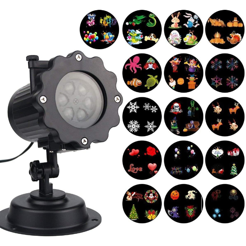 Multi-Purpose Remote Control Celebration Series LED Projection Light With 16 Different Patterns