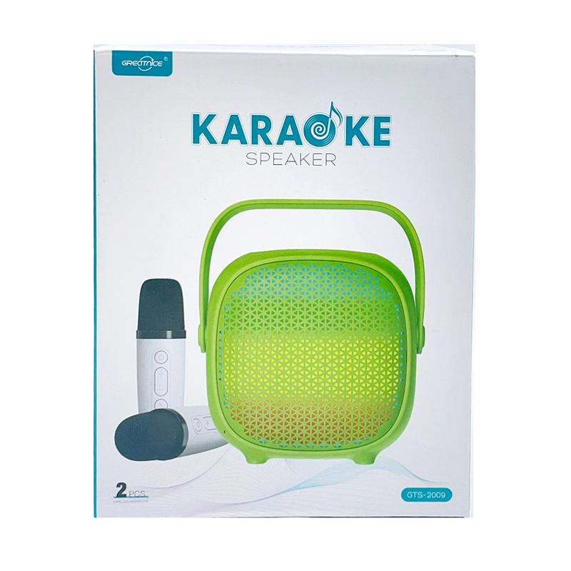 GTS-2009 Karaoke Party Speaker with LED Lights, Voice Changer & 2 Mics – Portable Bluetooth Sound System - Image 3