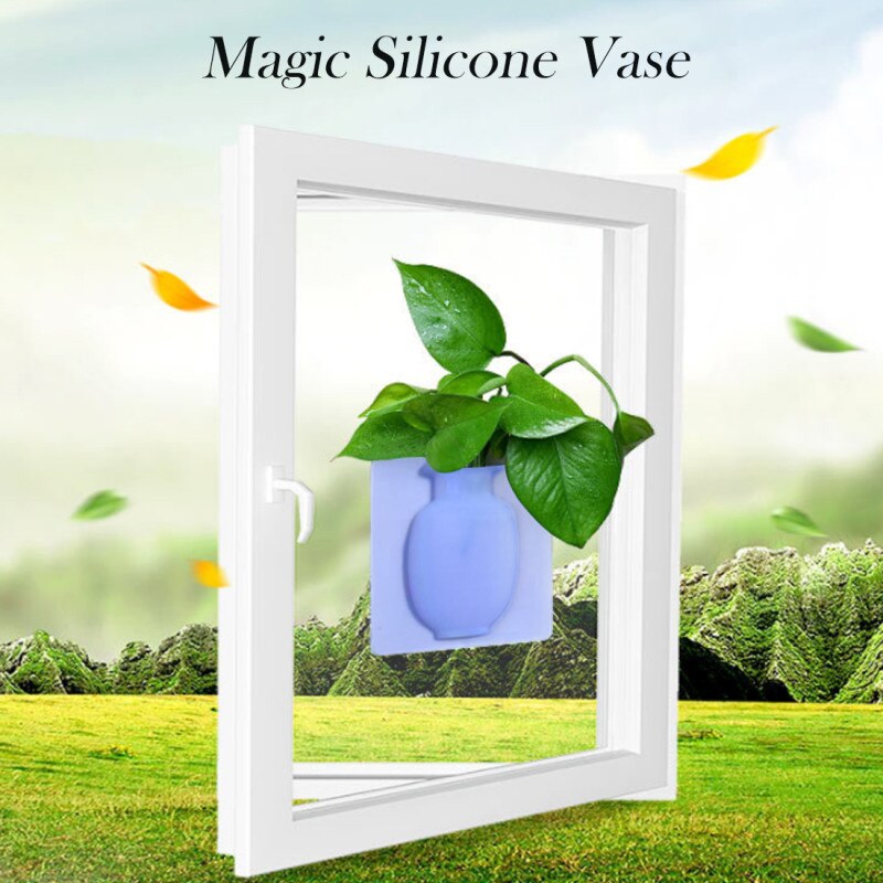 4 PCs Sticky Vase Wall Mounted Plant Holder Decorative Flower Display Vase Wall Decor - Image 6