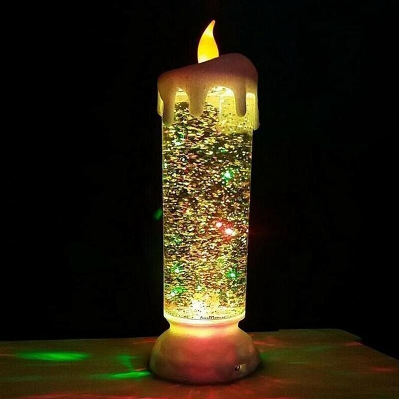 LED Water Glitter Candle Color Change Electronic Rechargeable Waterproof Candle - Image 10