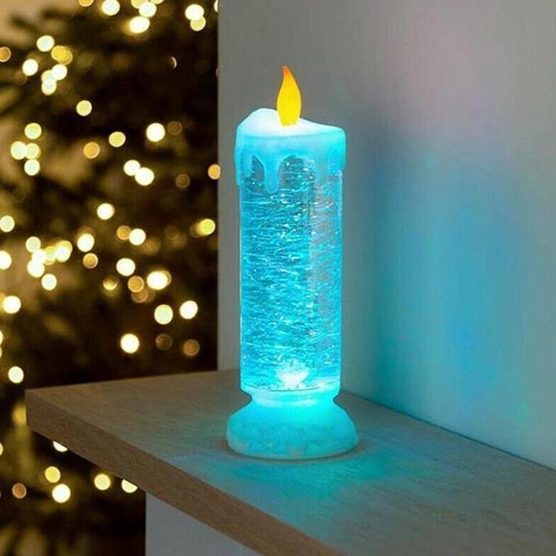 LED Water Glitter Candle Color Change Electronic Rechargeable Waterproof Candle
