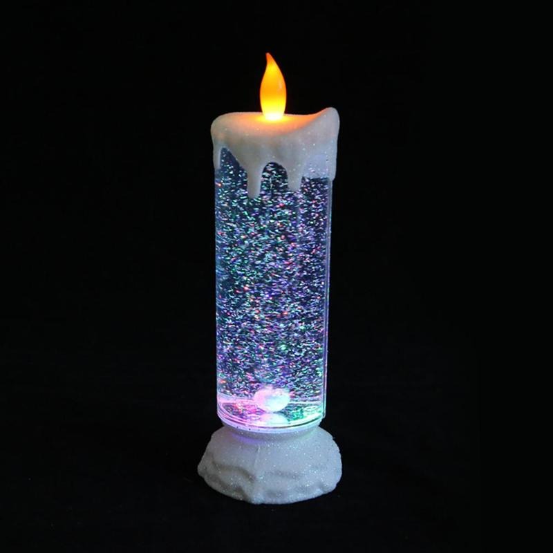 LED Water Glitter Candle Color Change Electronic Rechargeable Waterproof Candle - Image 6