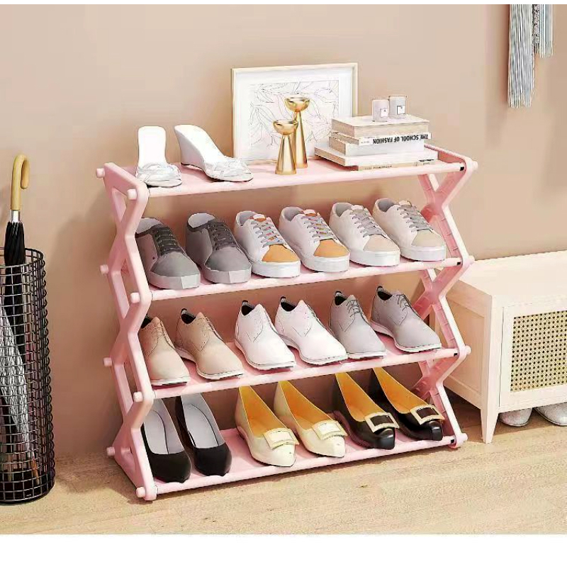 4 Layers X-Type Foldable Fashion Shoe Organizer Stand - Image 11
