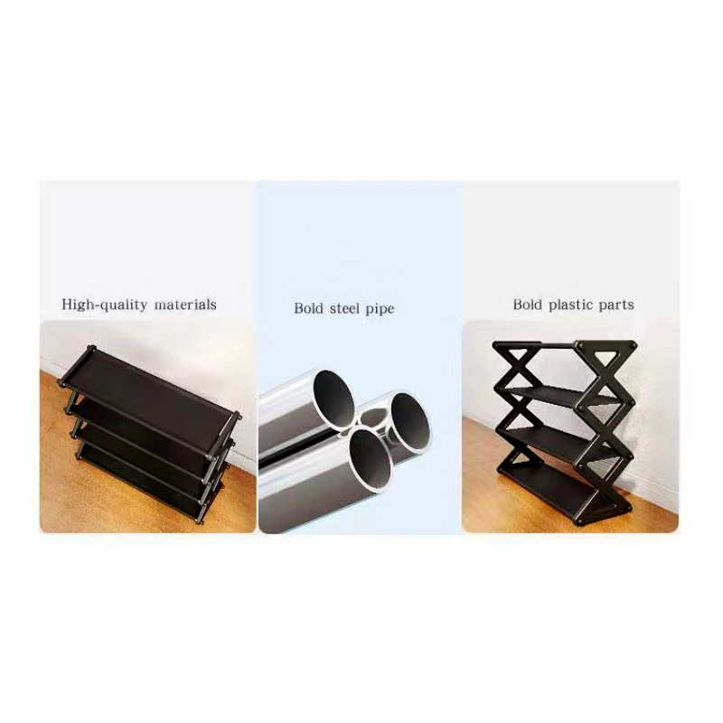 4 Layers X-Type Foldable Fashion Shoe Organizer Stand - Image 3