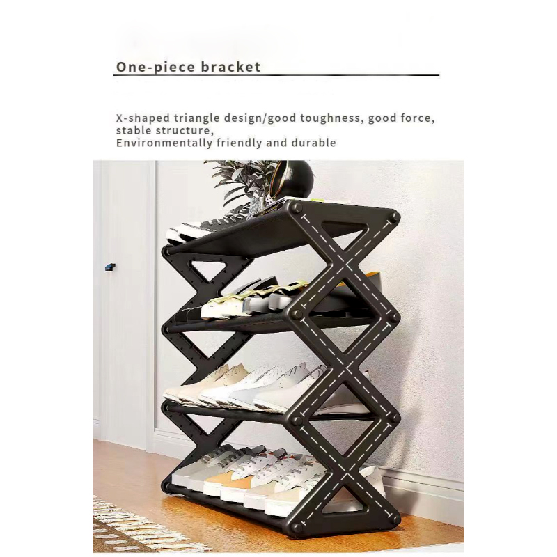 4 Layers X-Type Foldable Fashion Shoe Organizer Stand - Image 8