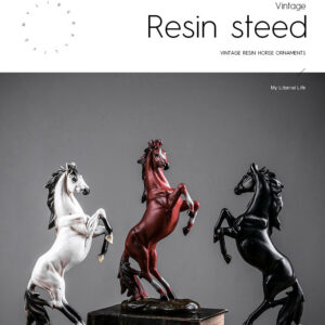Horse Sculpture Animal Statue European Modern Art Home Decoration Figurines Tabletop Ornament