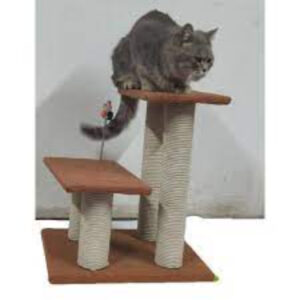 3-Layer Cat Climbing Tree Scratching Post Board And Hanging Toy