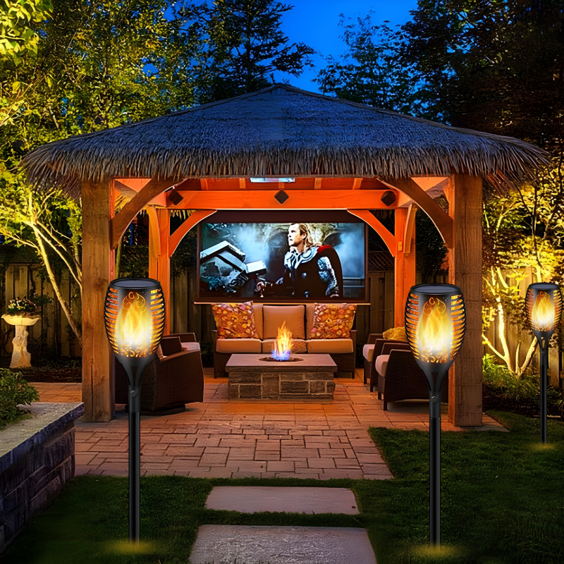 XF-6017 Solar Flame LED Light Lamp Enhance Your Outdoors With Stunning Decoration - Image 9