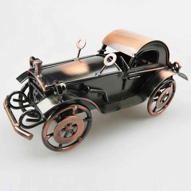 Iron Old Car Ornaments Bone-Shaker Vintage Car Retro And Nostalgic Window Decorations