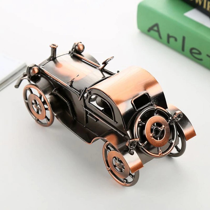 Iron Old Car Ornaments Bone-Shaker Vintage Car Retro And Nostalgic Window Decorations - Image 3