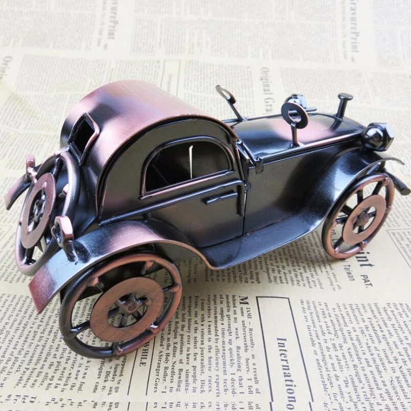 Iron Old Car Ornaments Bone-Shaker Vintage Car Retro And Nostalgic Window Decorations - Image 4