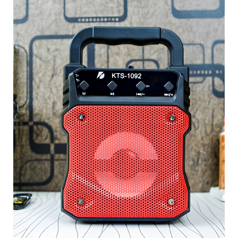 KTS-1092 Mini Portable 3-Inch Wireless Bluetooth Speaker with High-Quality Sound and Mic Option