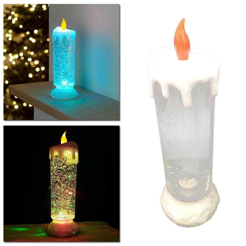 LED Water Glitter Candle Color Change Electronic Rechargeable Waterproof Candle - Image 4