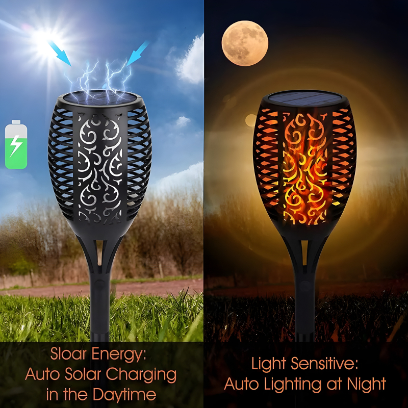 XF-6017 Solar Flame LED Light Lamp Enhance Your Outdoors With Stunning Decoration - Image 12