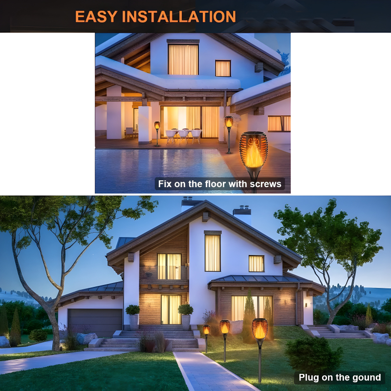 XF-6017 Solar Flame LED Light Lamp Enhance Your Outdoors With Stunning Decoration - Image 8