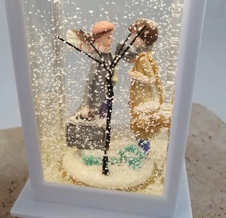 Snow Globe With Lantern Shaped Lights And Music Home Decor - Image 3